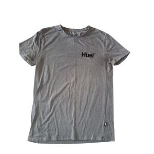 Huel T-Shirt Men's Size M Heather Gray Logo‎ Graphic Short Sleeve Crew